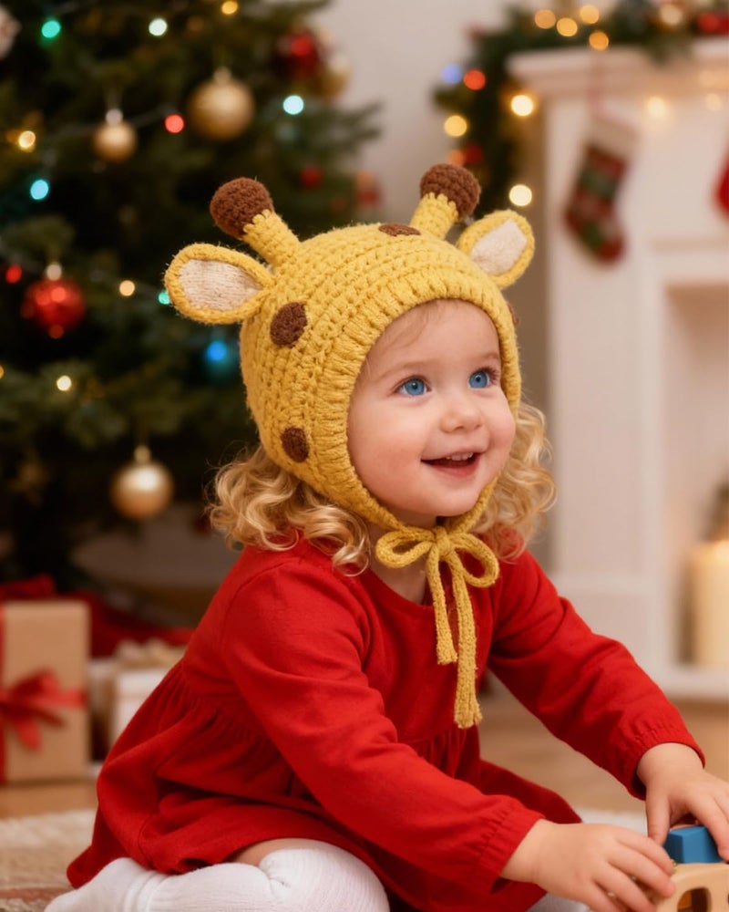 MINGSEECESS Kids Knitted Beanie Hat Cute Frog Cartoon Winter Warmer Cap with Big Eyes for Baby Boys Girls - Image 4
